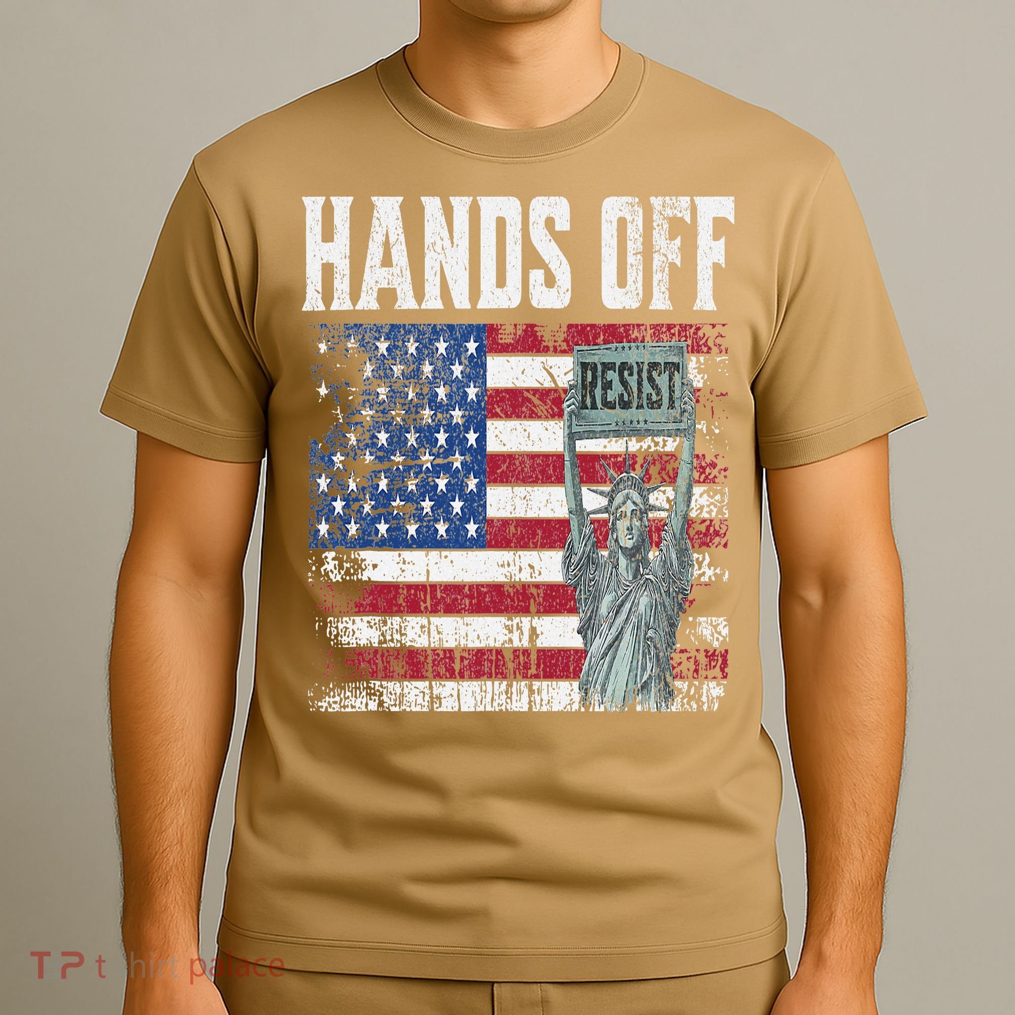 Resist Resistance USA Statue Of Liberty Hands Off Protest T-Shirt
