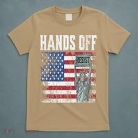 Resist Resistance USA Statue Of Liberty Hands Off Protest T-Shirt thumb 5