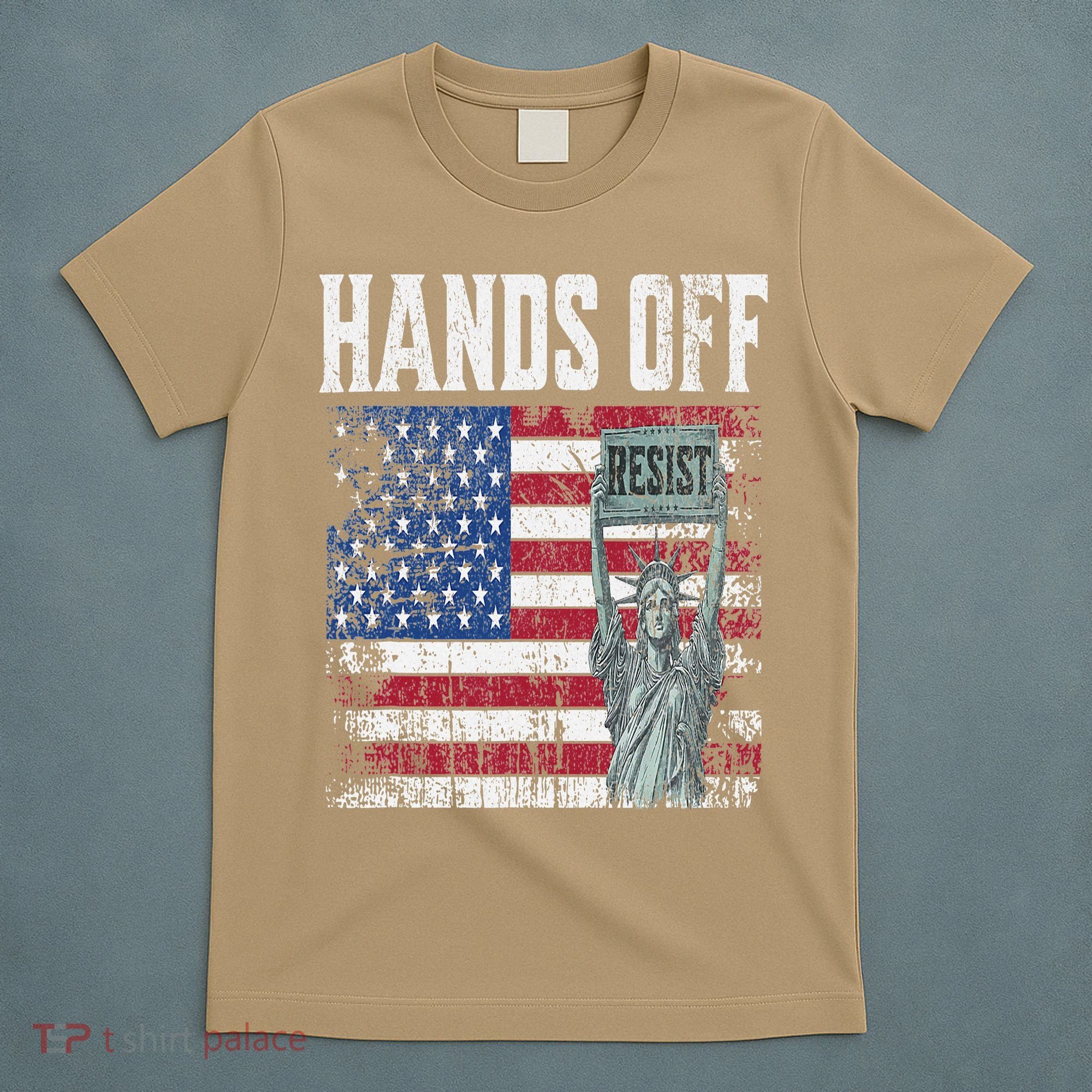 Resist Resistance USA Statue Of Liberty Hands Off Protest T-Shirt
