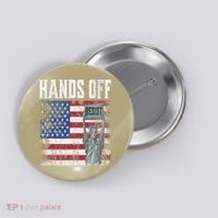 Resist Resistance USA Statue Of Liberty Hands Off Protest Button thumb 0