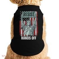 Resist Resistance USA Statue Of Liberty Hands Off Protest Doggie Tank thumb 0