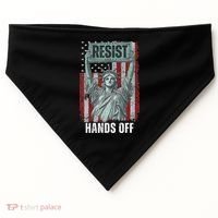 Resist Resistance USA Statue Of Liberty Hands Off Protest USA-Made Doggie Bandana thumb 0