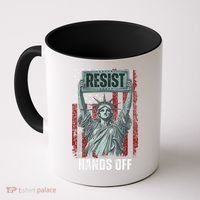 Resist Resistance USA Statue Of Liberty Hands Off Protest Coffee Mug thumb 0