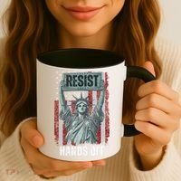 Resist Resistance USA Statue Of Liberty Hands Off Protest Coffee Mug thumb 3