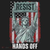 Resist Resistance USA Statue Of Liberty Hands Off Protest Beanie thumb 2