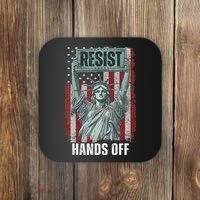 Resist Resistance USA Statue Of Liberty Hands Off Protest Coaster thumb 0
