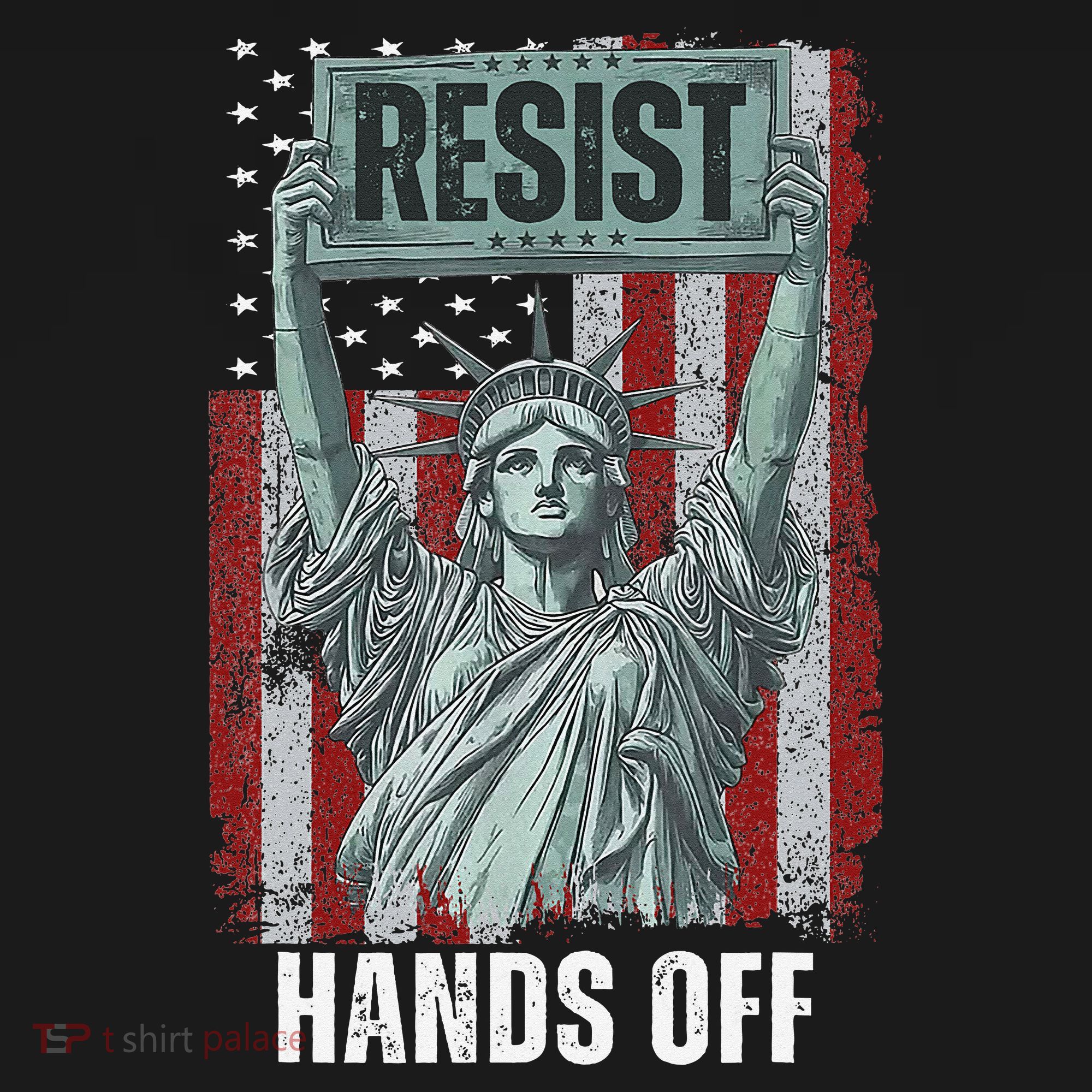 Resist Resistance USA Statue Of Liberty Hands Off Protest Women's Hoodie