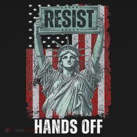 Resist Resistance USA Statue Of Liberty Hands Off Protest Women's Tank Top thumb 5