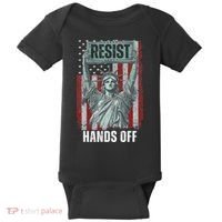 Resist Resistance USA Statue Of Liberty Hands Off Protest Baby Bodysuit thumb 0