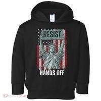 Resist Resistance USA Statue Of Liberty Hands Off Protest Toddler Hoodie thumb 0