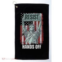 Resist Resistance USA Statue Of Liberty Hands Off Protest Golf Towel thumb 0