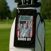 Resist Resistance USA Statue Of Liberty Hands Off Protest Golf Towel thumb 2