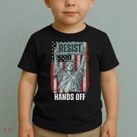 Resist Resistance USA Statue Of Liberty Hands Off Protest Toddler T-Shirt thumb 2