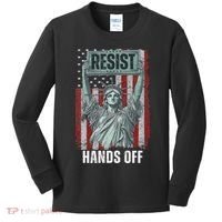 Resist Resistance USA Statue Of Liberty Hands Off Protest Kids Long Sleeve Shirt thumb 0