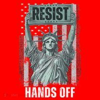 Resist Resistance USA Statue Of Liberty Hands Off Protest Santa Hat thumb 1