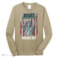 Resist Resistance USA Statue Of Liberty Hands Off Protest Long Sleeve Shirt thumb 0