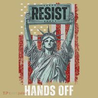 Resist Resistance USA Statue Of Liberty Hands Off Protest Long Sleeve Shirt thumb 2