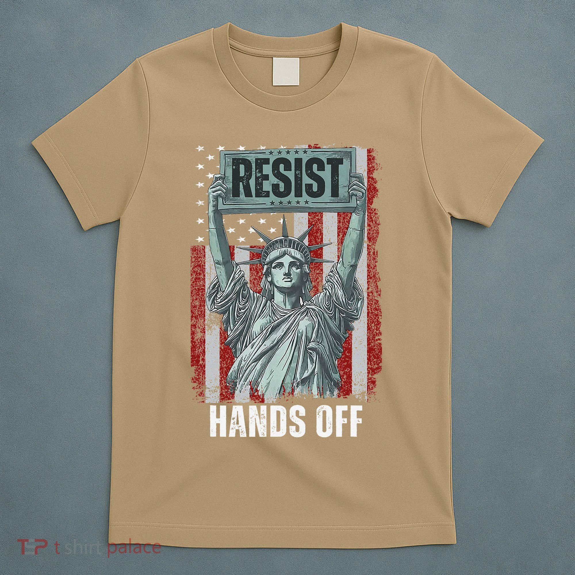 Resist Resistance USA Statue Of Liberty Hands Off Protest T-Shirt