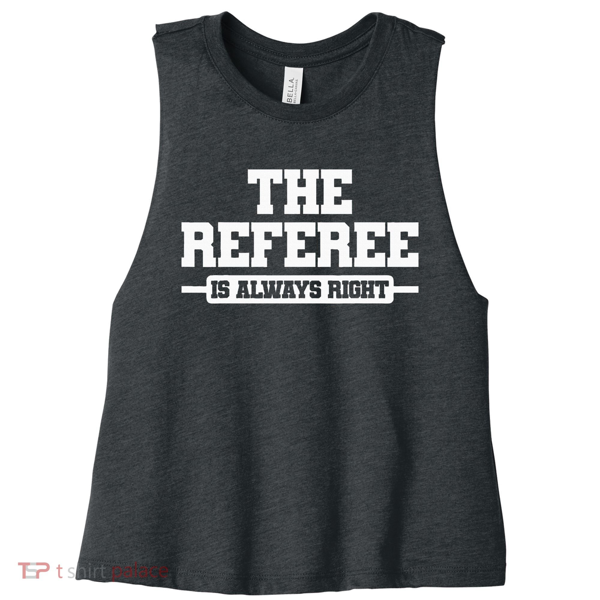 Referee Ref Umpire Women's Racerback Cropped Tank
