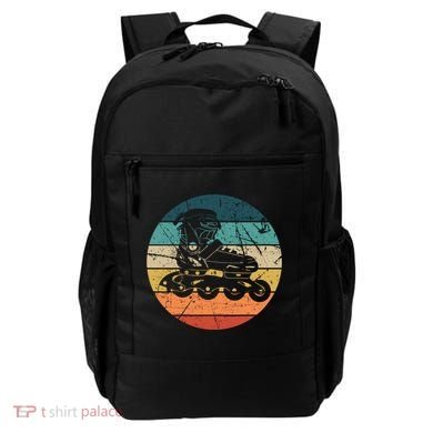 Rollerblading Retro Vintage Roller Blades Inline Skating Gift Backpack