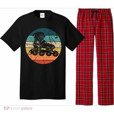 Rollerblading Retro Vintage Roller Blades Inline Skating Gift Pajama Set