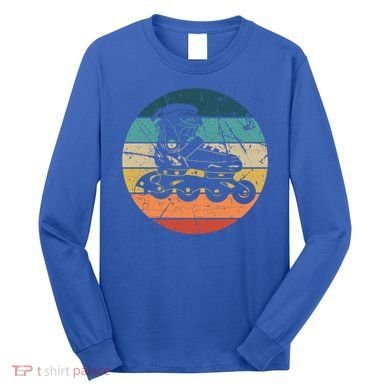 Rollerblading Retro Vintage Roller Blades Inline Skating Gift Long Sleeve Shirt