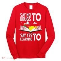 Red Ribbon Week Say No Say Yes to Learning Books Teacher Long Sleeve Shirt thumb 0