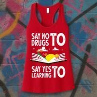 Red Ribbon Week Say No Say Yes to Learning Books Teacher Women's Tank Top thumb 3