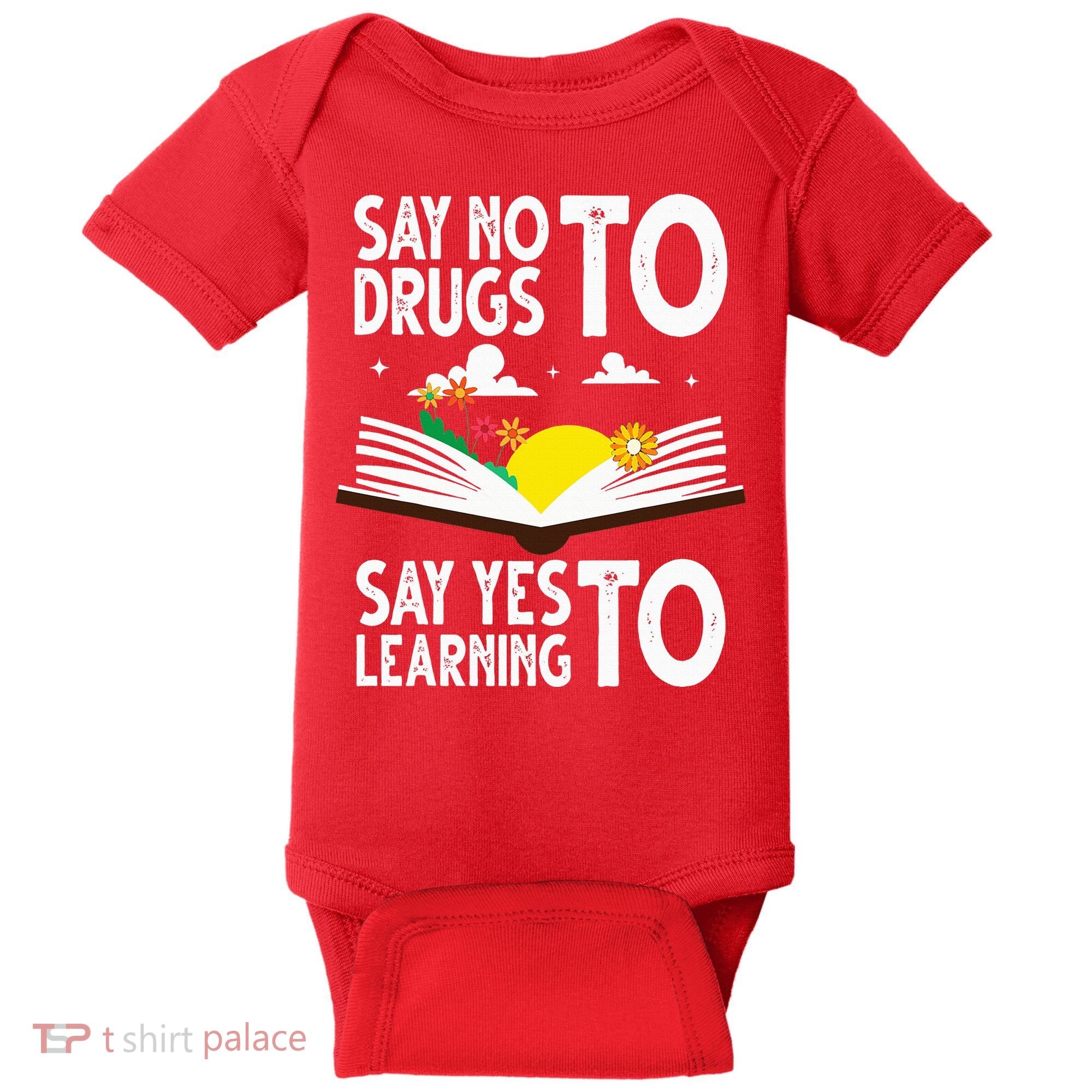 Red Ribbon Week Say No Say Yes to Learning Books Teacher Baby Bodysuit