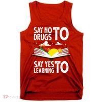 Red Ribbon Week Say No Say Yes to Learning Books Teacher Tank Top thumb 0
