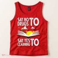 Red Ribbon Week Say No Say Yes to Learning Books Teacher Tank Top thumb 2