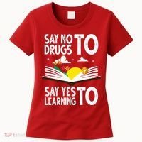 Red Ribbon Week Say No Say Yes to Learning Books Teacher Women's T-Shirt thumb 0