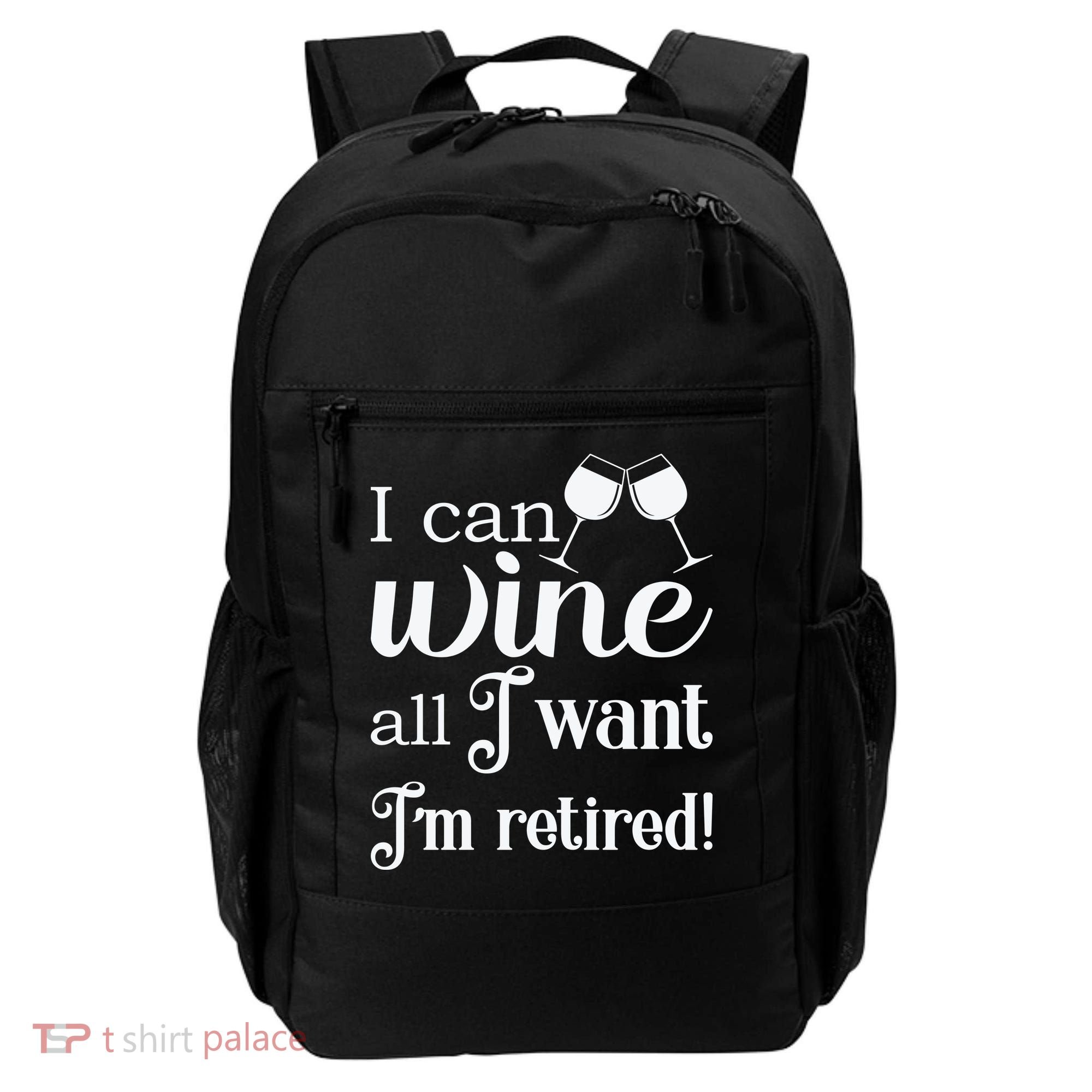 Retired Retirement Wine Gift Backpack