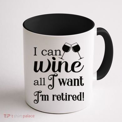 Retired Retirement Wine Gift Coffee Mug back