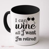 Retired Retirement Wine Gift Coffee Mug thumb 0