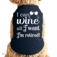 Retired Retirement Wine Gift Doggie Tank thumb 0