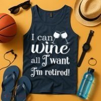 Retired Retirement Wine Gift Tank Top thumb 4