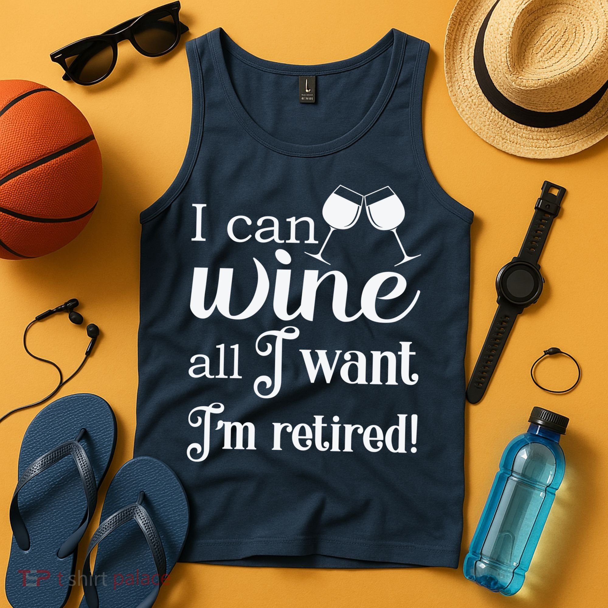 Retired Retirement Wine Gift Tank Top