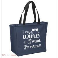 Retired Retirement Wine Gift Tote Bag thumb 2