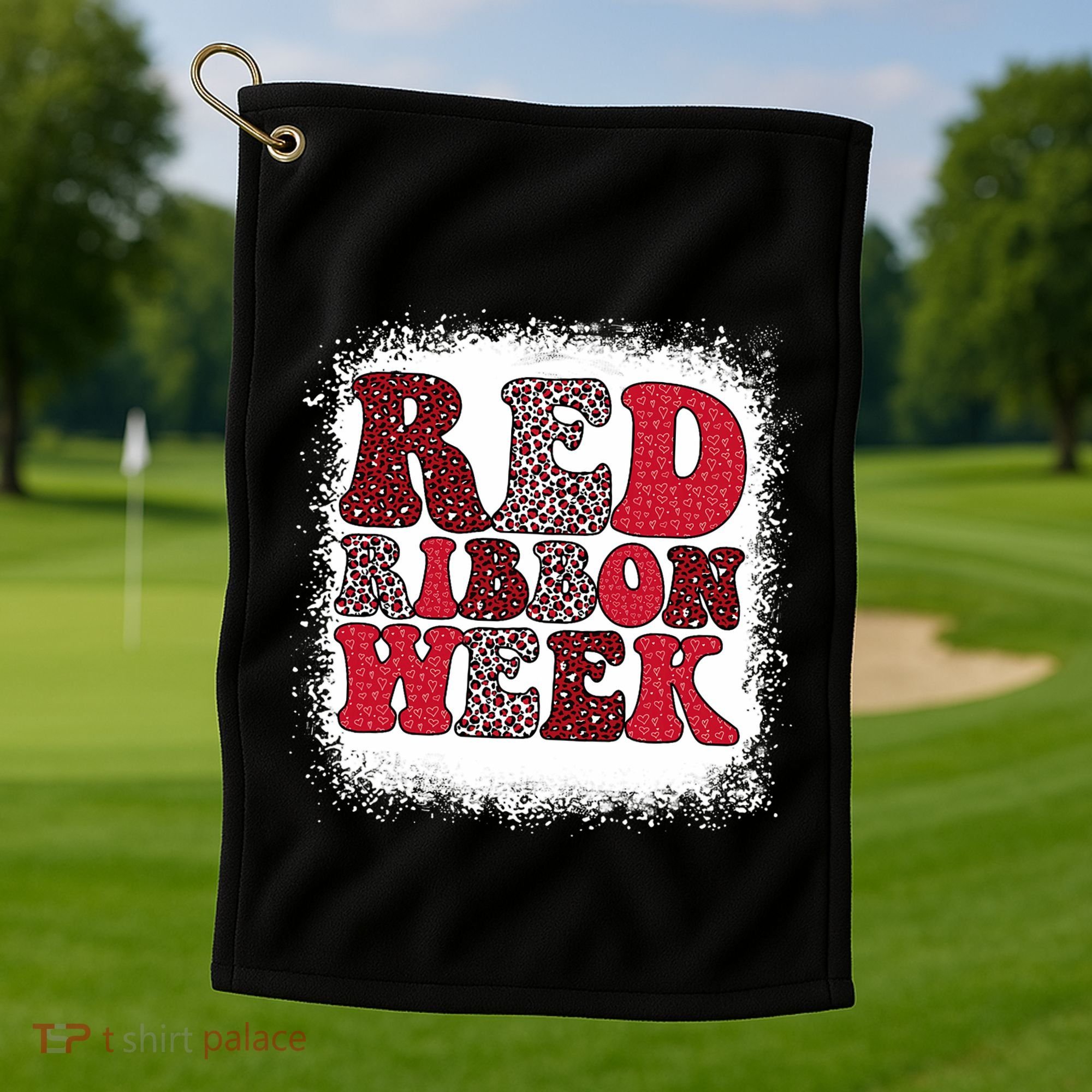 Red Ribbon Week Apparel Red Ribbon Week Golf Towel