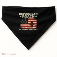 Republican Roach We Dont Die We Multiply USA-Made Doggie Bandana thumb 0