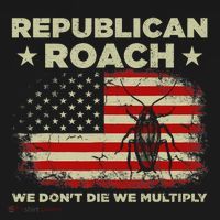 Republican Roach We Dont Die We Multiply USA-Made Doggie Bandana thumb 2