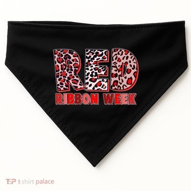 Red Ribbon Week Awareness USA-Made Doggie Bandana