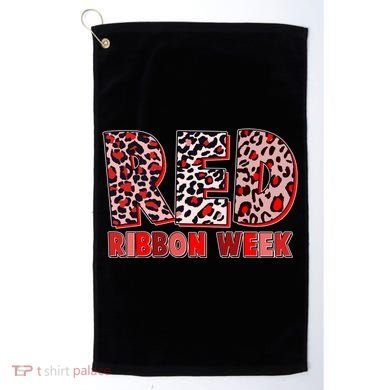 Red Ribbon Week Awareness Golf Towel