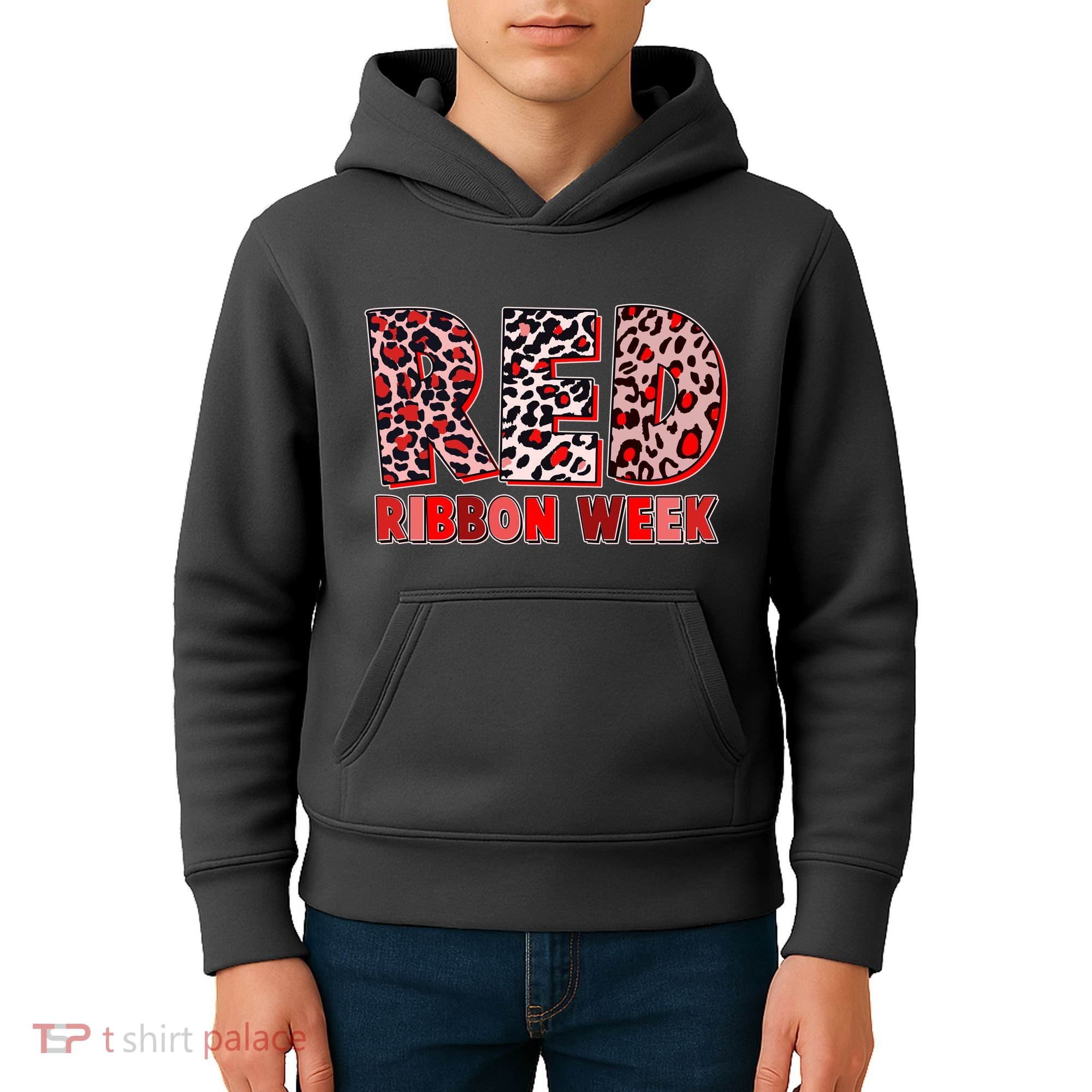 Red Ribbon Week Awareness Kids Hoodie