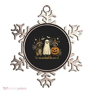 Retro Raccoon Witch Scary Halloween Pumpkin  Ornament