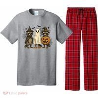 Retro Raccoon Witch Scary Halloween Pumpkin  Pajama Set thumb 0