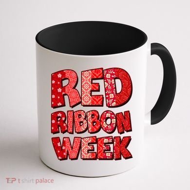 Red Ribbon Weekend Substance Abuse Awareness Coffee Mug back