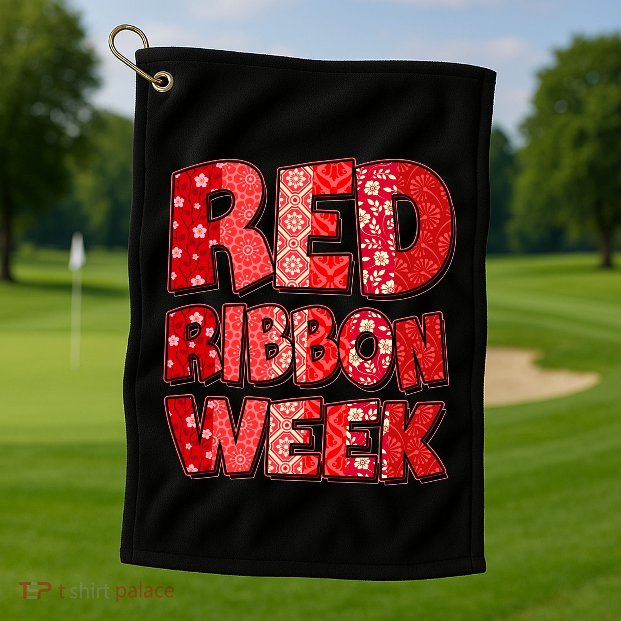 Red Ribbon Weekend Substance Abuse Awareness Golf Towel