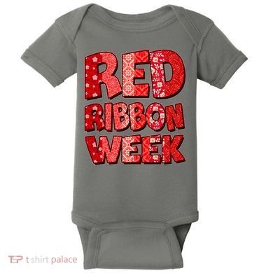 Red Ribbon Weekend Substance Abuse Awareness Baby Bodysuit